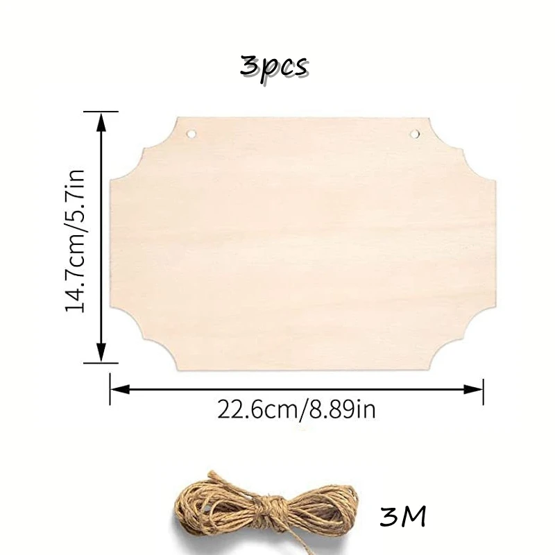 3pcs Wooden Door Hanging Ornament Multi Type DIY Paingting Pendants for ... - €6,06 EUR