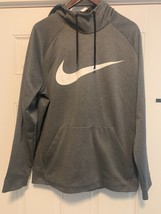 Men&#39;s Nike Dri Fit Hoodie Sweatshirt Gray size XL - $19.26