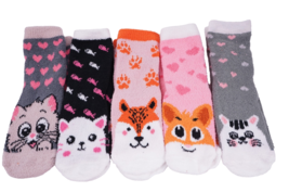 5 pairs of children's kids cozy winter socks, approximately 10 inches long - $5.99