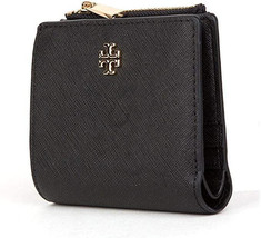 Tory Burch Womens Leather Emerson Mini Wallet 52902, Black Black 8493-4 - $148.50