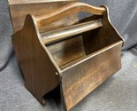Vintage Two Door Wooden Sewing Box 10.5”x8”x9.5” Tall - £22.42 GBP
