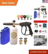 Premium Pressure Washer Foam Cannon with 5 Adjustable Nozzles &amp; Ergonomi... - $48.00