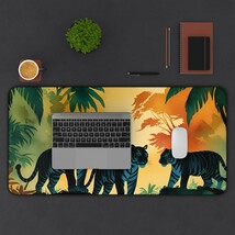 Tropical Tiger Desk Mat, Office Decor, Animal Themed Gift, Mouse Pad, Wo... - $28.05 CAD