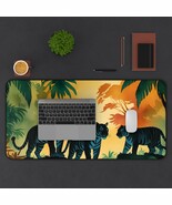 Tropical Tiger Desk Mat, Office Decor, Animal Themed Gift, Mouse Pad, Wo... - $28.07 CAD
