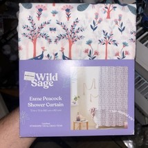 New Wild Sage 72” x 72” &quot;Esme Peacock” Shower Curtain New - $5.86