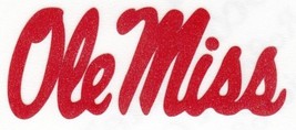 REFLECTIVE Ole Miss Rebels 2.5 inch fire helmet hard hat decal sticker RTIC - $3.46