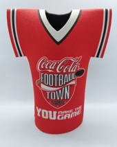 Coca Cola Football Jersey Bottle Koozie Coozie Football Town USA - $12.86