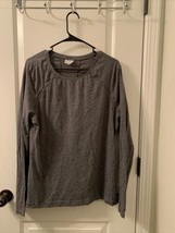Danskin Now Women&#39;s Long Sleeve Shirt Vented Back Gray Choose Your Size - $21.65+