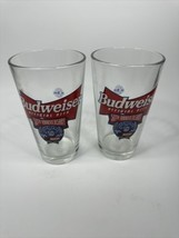 2 Vintage 1998 Budweiser Nascar 50th Anniversary Beer Glasses Pint 16oz. - $13.52