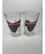 2 Vintage 1998 Budweiser Nascar 50th Anniversary Beer Glasses Pint 16oz. - $13.52