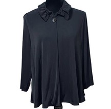 Chicos Easywear Black Button Cardigan Wire Collar Size 1 - $22.99