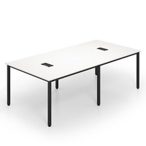 8 Feet Conference Room Table Large Meeting Table Seats up to 10 People-White - C - $319.49