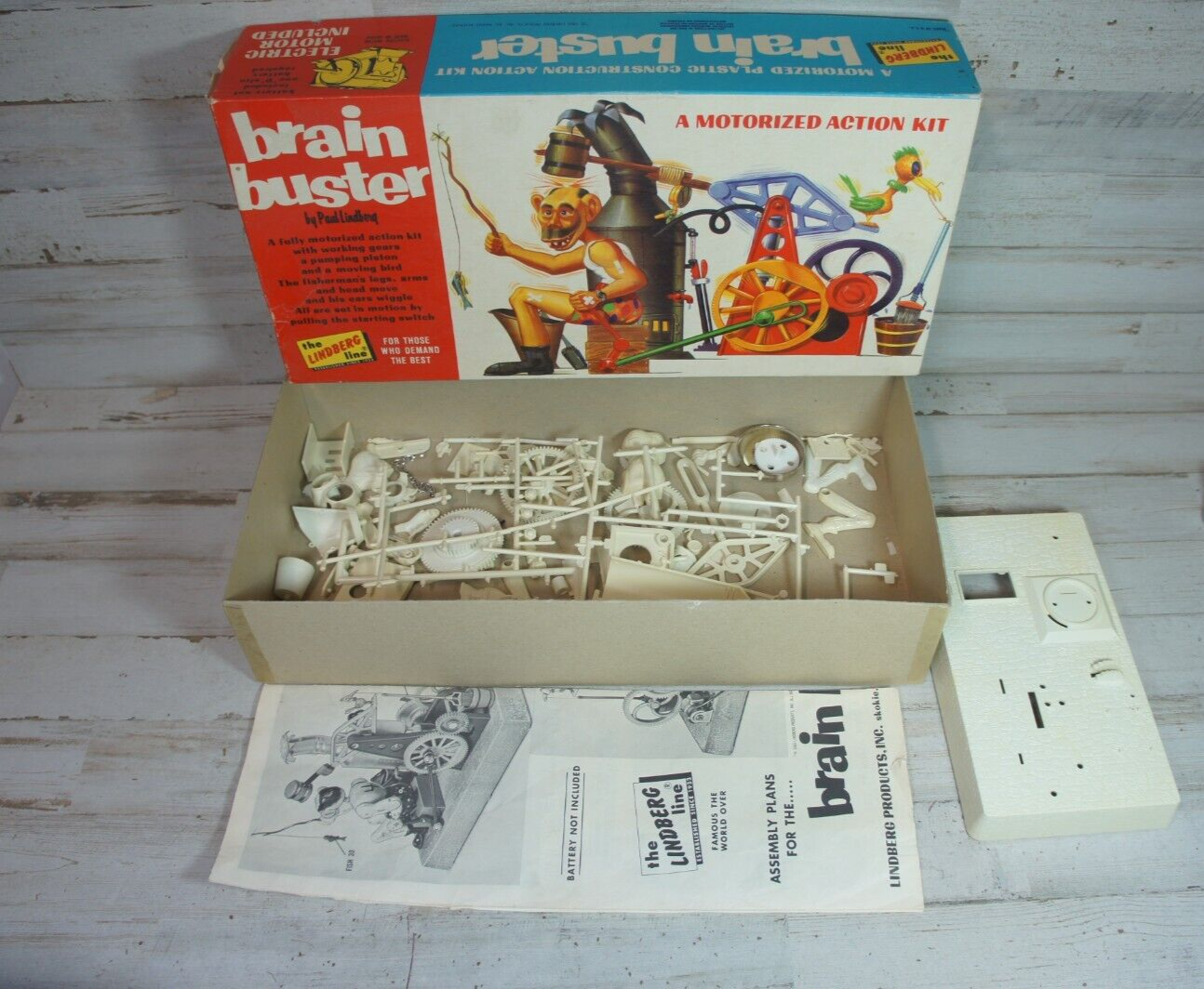 Vtg Lindberg Motorized Brain Buster Model Kit 288M:198 *Incomplete* Rare - $284.05