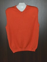 BLUE Inc  Design Orange Men&#39;s Cotton Sweater Vest Size  M NEW - £23.91 GBP