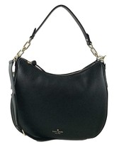 Kate Spade Mulberry Vivian Black Leather Hobo Bag WKRU4138 NWT $379 Shoulder - £113.40 GBP