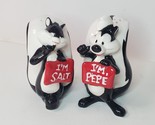 Warner Bros Looney Tunes Pepe Le Pew Skunk Magnetic Salt &amp; Pepper Shaker... - $24.70