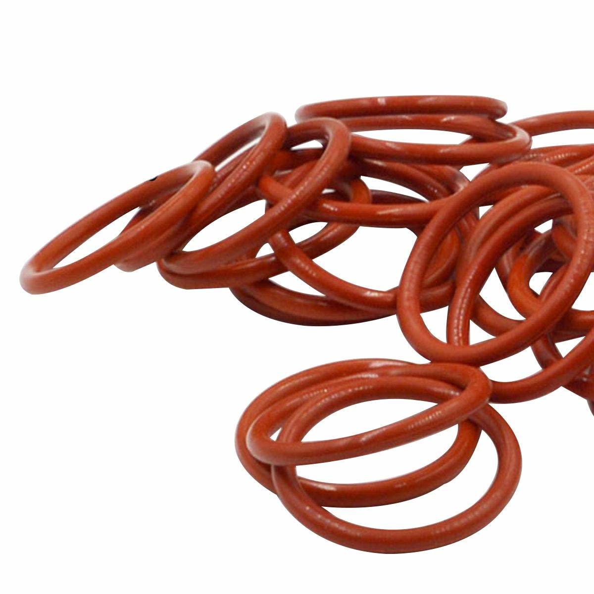 100Pcs 20Mm Od 16Mm Id 2Mm Dia Food Grade Silicone Rubber Seal O-Ring Red - $39.99