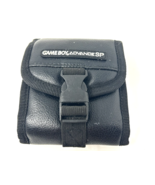 Nintendo Game Boy Advance SP Carrying Case Black Faux Leather Bag Switch... - $18.99
