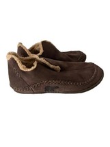 SOREL Mens Slippers MANAWAN Moccasins Brown Leather Suede Shoe Sz 9 - £21.77 GBP