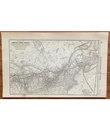 1923 Antique CANADIAN PACIFIC EASTERN SECTION Map Vintage RAILWAY Map - £7.44 GBP