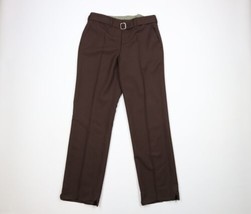 Vintage 50s 60s Streetwear Mens 32x31 Wool Belted Equestrian Riding Pants Brown - £117.64 GBP