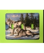 Wolfs Triple Metal Switch Plate Animals - £7.27 GBP