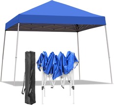 Sunoutife 10X10 Ft Pop Up Canopy Tent, Outdoor Instant Slant, 8X8 Canopy Top. - £75.90 GBP