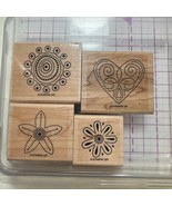 NEW Stampin’ Up Polka Dot Punches Wooden Block Rubber Stamp Set RETIRED - $12.65
