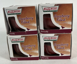 Lot Of 4 Krispy Kreme Doughnuts Raspberry Filled Scented Candle 3 oz New - £14.97 GBP