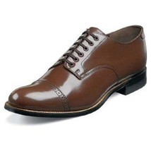 Stacy Adams Biscuit Shoes Classic Cap Toe Madison 00012-02 Brown image 2