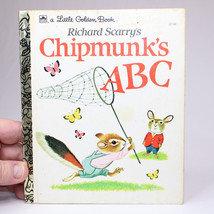 VINTAGE Chipmunk&#39;s ABC A Little Golden Book By Richard Scarrys Hardcover Book - £3.99 GBP