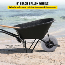 VEVOR Beach Balloon Wheels, 9&quot; Replacement Sand Tires, PVC Cart Tires fo... - £45.09 GBP