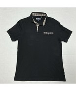 Barbour men’s Corpatch Cotton Short Sleeve Polo shirt size Medium Black EUC - $514.40 MXN
