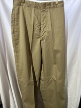 Vintage NAMED 1974 Men&#39;s Uniform Twill Khaki USMC Shade 2101 Trousers 32 X 35 - £31.13 GBP