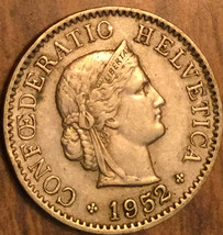 1952 SWITZERLAND 5 RAPPEN COIN - £2.32 GBP