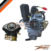 26mm Carburetor &amp; Intake manifold Kit for GY6 150cc Scooter Moped Sunl C... - $39.55