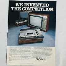 Vintage 1979 Sony Betamax SL-5400 Video Cassette Recorder Magazine Print Ad 8x11 - £5.28 GBP