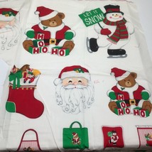 VIP Fabric Panel Merry Christmas Applique Craft Snowman Santa Bear Stocking - £15.97 GBP