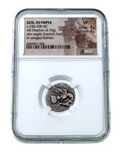 Elis , Olympia. Ca. 250-200 Bc. Ar Dracma MB Str : 4/5 Sur: 4/5 ,4.75g, Por NGC - £1,997.27 GBP