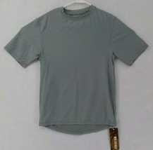 RS SURF MENS SWIM SHIRT SZ M GREY SHORT SLEEVE UV 50 PROTECTION POLY/SPA... - $17.99