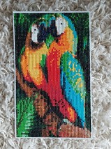 Diamond Art Wall Picture Parrot Birds Red Green  - £4.78 GBP