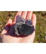 Purple Fluorite Crystal Natural Specimen 125g Meditation Third Eye Crown... - $46.64 CAD
