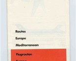 Swissair Route Maps Europe Mediterranean Switzerland 1981 Fleet Information - $27.72