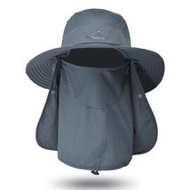 Fishing Hat Uv Sun Protection Cap Summer Bucket Hat With Removable Face Neck Cov - £17.28 GBP