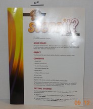 2005 Screenlife WB Television Scene It DVD Board Game Replacement Instructions - £3.95 GBP