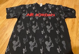 Vintage Nike Air Jordan All Over Print Mens XL T Shirt Michael Jordan DUNKING - £39.56 GBP