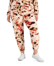 Love Fire Ladies Plus Size Velour Jogger Pants Orchid Tie Dye Plus Size 3X - £28.30 GBP