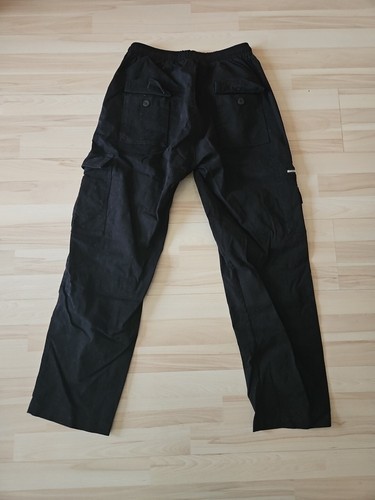 Men's Black Size L Drawstring Cargo Sweatpants, Zipper Pocket/Button Pocket Item image 5
