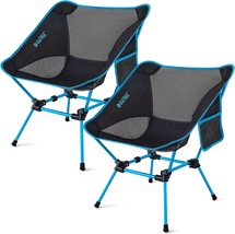 G4Free 2Pcs Folding Camping Chairs, Ultralight Compact Backpacking Folding - £61.62 GBP