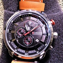  Style Pro Diver mens invicta tan Quartz Dial Two Tone watch Curren sport design - $119.00